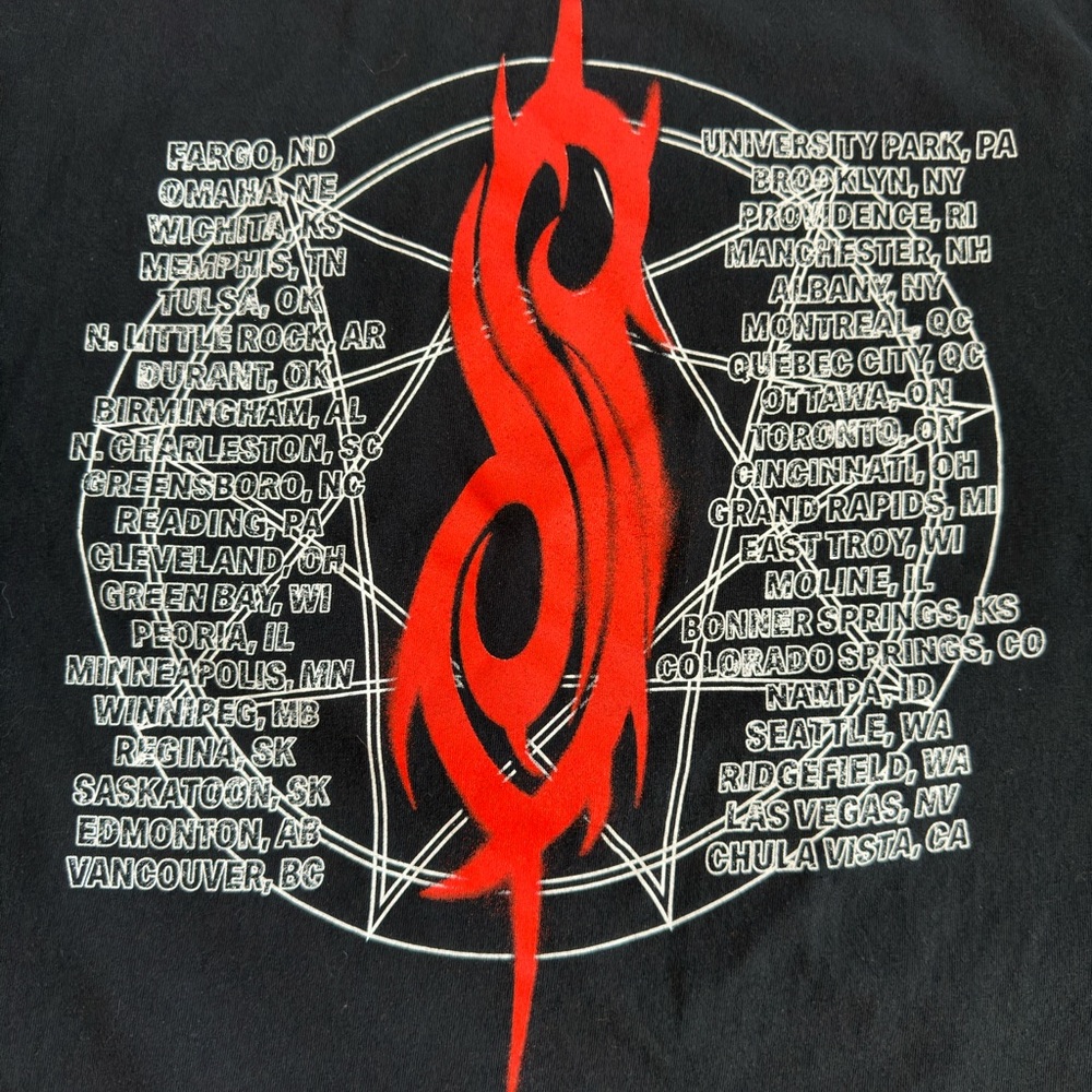 Slipknot 2022 North American Tour T Shirt Black Size Large - Picture 8 of 8